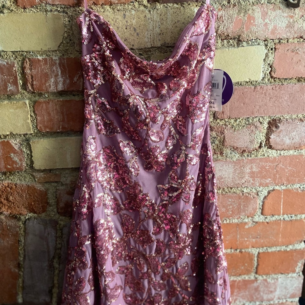 Windsor homecoming / special occasion dress - sequin mauve in XXS